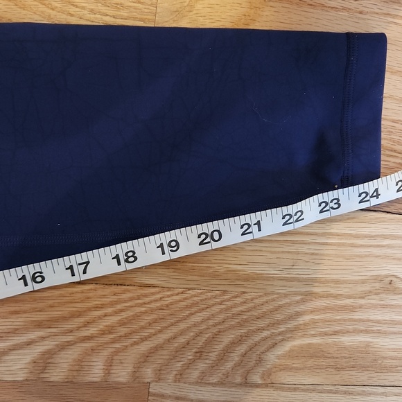 Lululemon Dark Purple/blue Leggings With Black Crackle Design Size 4 Yoga - Picture 7 of 12